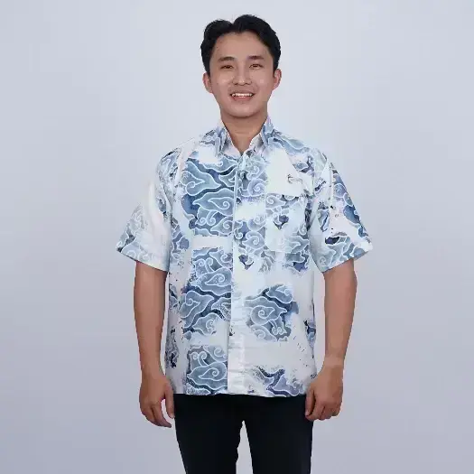 baju batik mega mendung pria