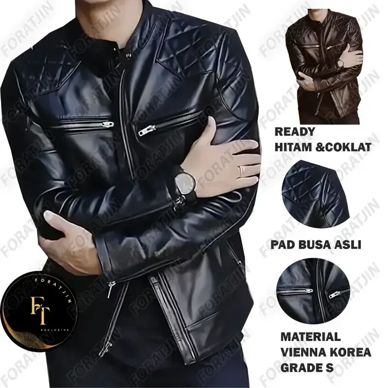jaket kulit asli pria